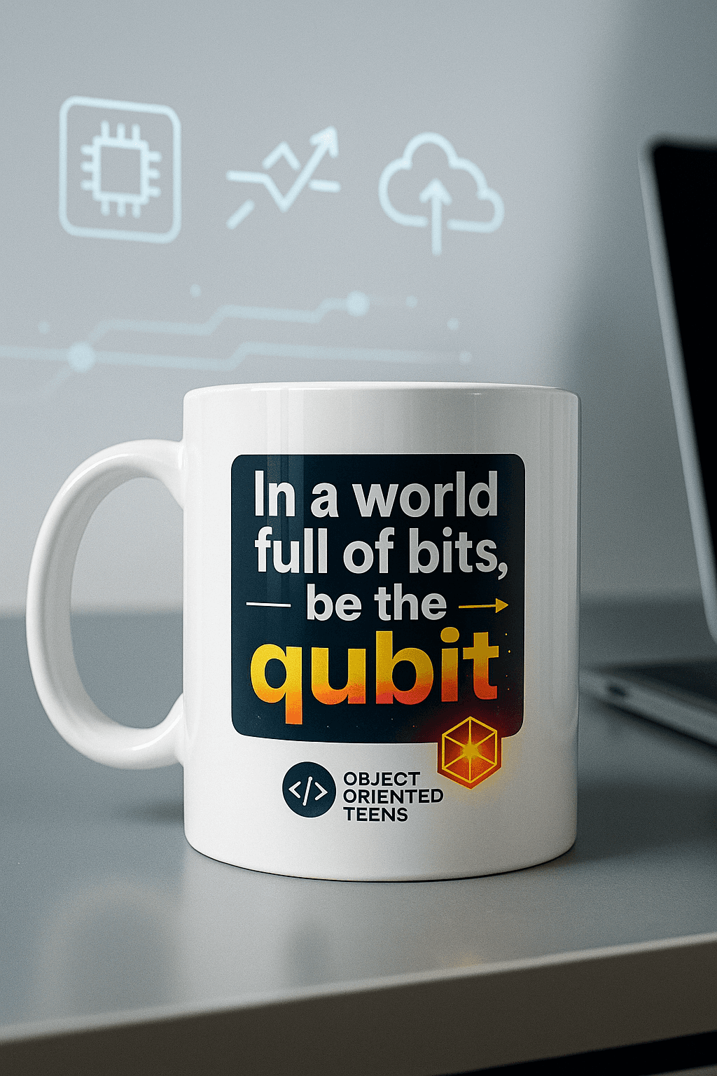 Qubit Mug — In a world full of bits, be the qubit